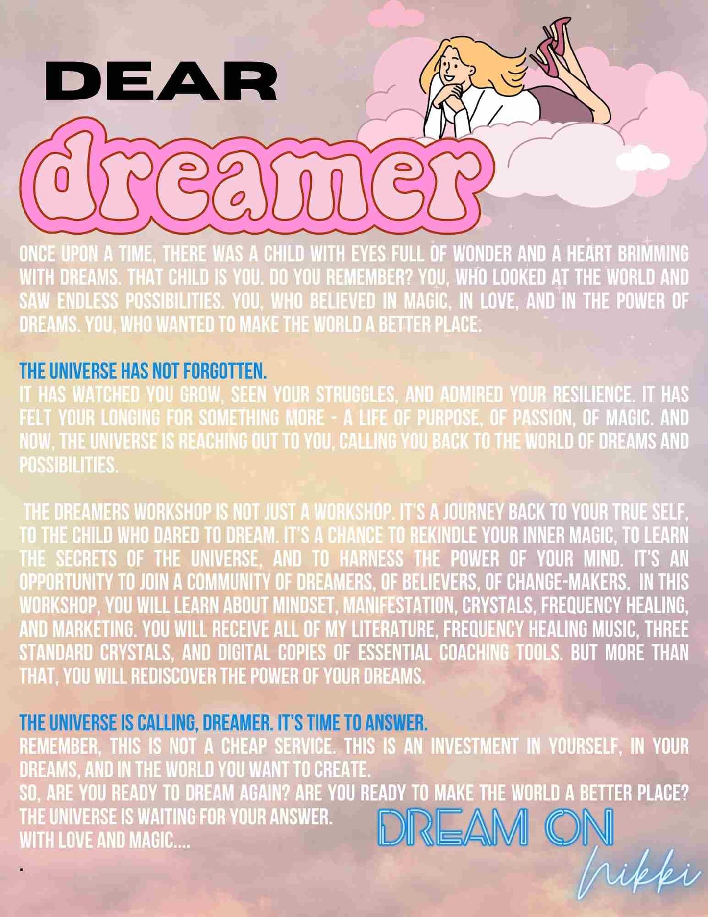 "THE DREAMERS" MENTORSHIP-AUG, SEPT, OCT