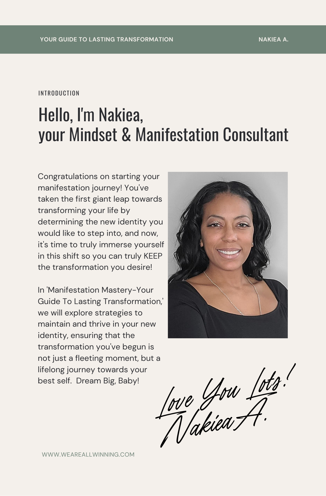 Manifestation Mastery- Signed Copy w/ personalized message!